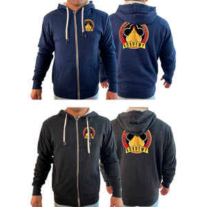 Total Wing Chun Jujitsu Ryu Academy Sherpa Lined Zip-Up Hoodie #8053 A