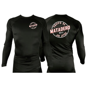 Matadero Jiu Jitsu All Black Custom Rash Guards Long Sleeves #8054 A