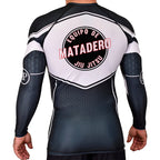 Matadero Jiu Jitsu Academy Rash Guards Black/White #8054 Z