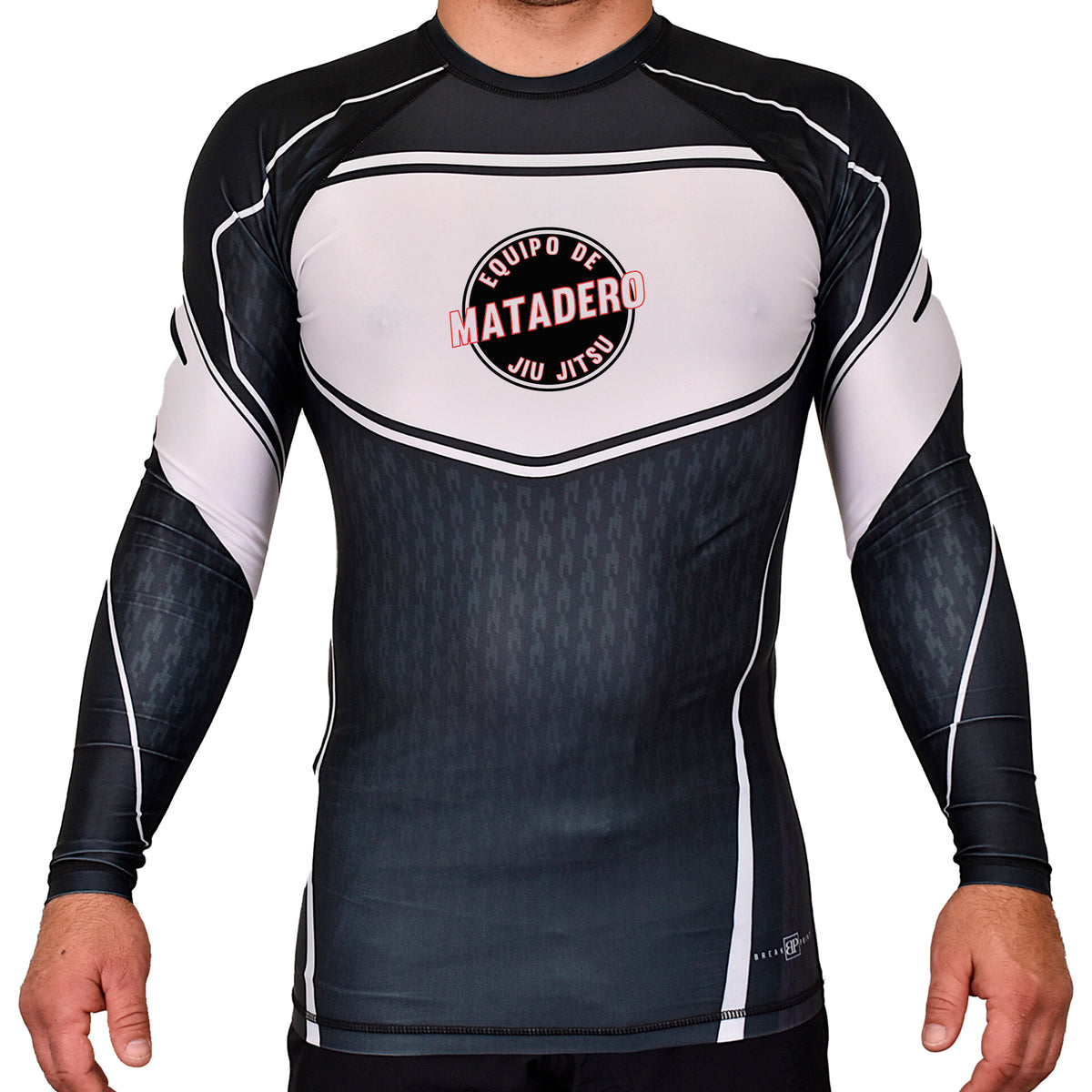 Matadero Jiu Jitsu Academy Rash Guards Black/White #8054 Z