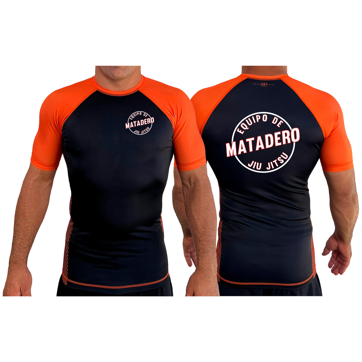 Matadero Jiu Jitsu All Black Ranked Short Sleeve Rash Guards #8054 Z