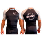 Matadero Jiu Jitsu All Black Ranked Short Sleeve Rash Guards #8054 Z