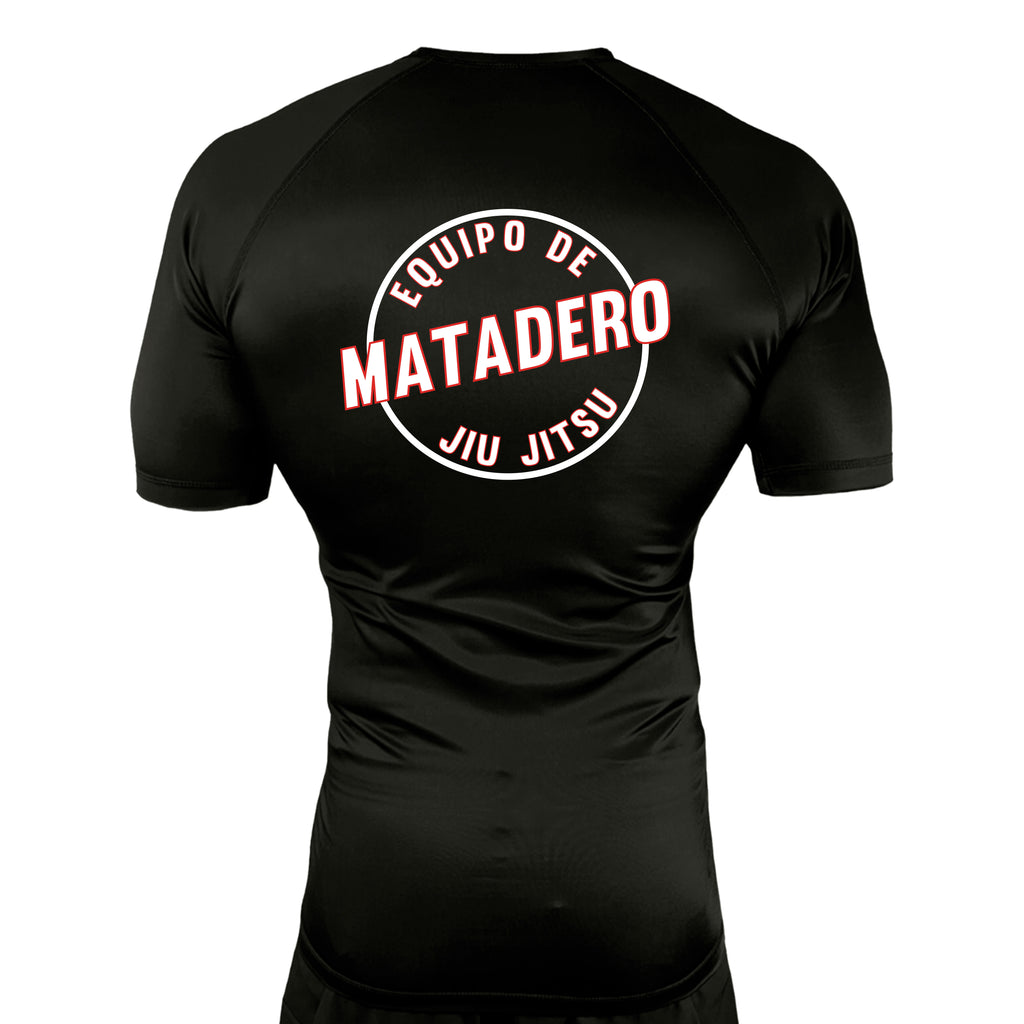 Matadero Jiu Jitsu All Black Rash Guards Short Sleeves #8054 Z