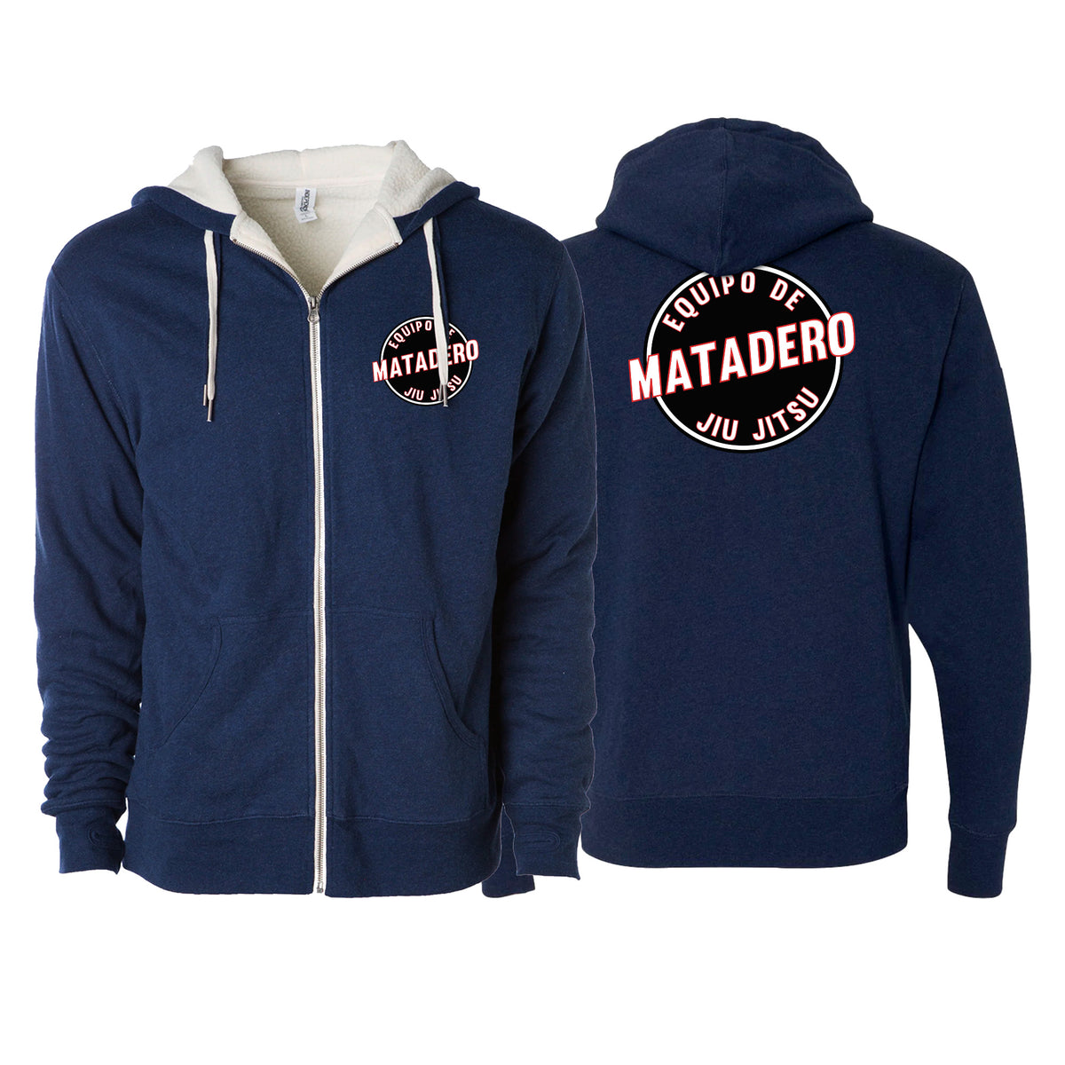 Matadero Jiu Jitsu Sherpa Lined Zip-Up Hoodie #8054 Z