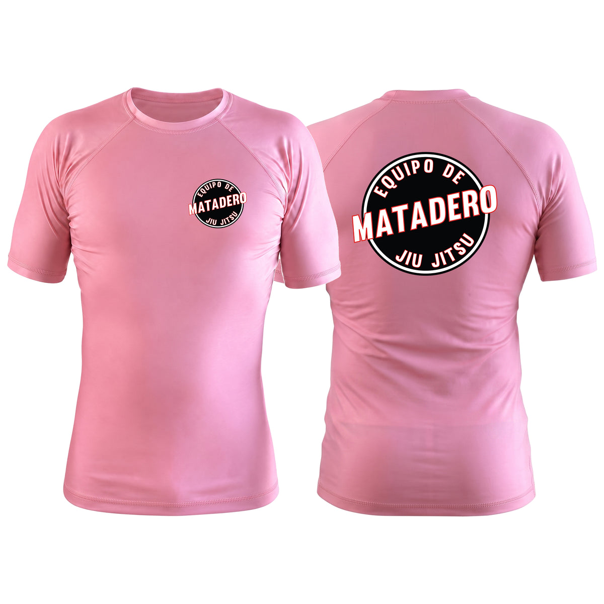 Matadero Jiu Jitsu Pink Rash Guards Short Sleeve #8054 Z
