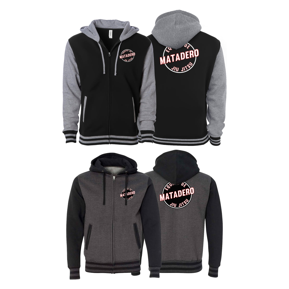 Matadero Jiu Jitsu Varsity Zip-Up Hoodies #8054 Z