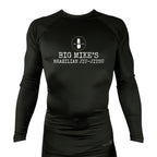 Big Mike's BJJ All Black Custom Rash Guards Long Sleeves #8055 A