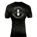 Big Mike's BJJ All Black Custom Rash Guards Short Sleeves #8055 A