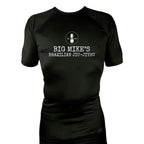 Big Mike's BJJ All Black Custom Rash Guards Short Sleeves #8055 A