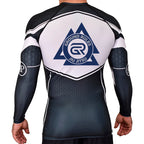 Ground Rules Jiu-Jitsu Academy Rash Guards Black/White #8056 A
