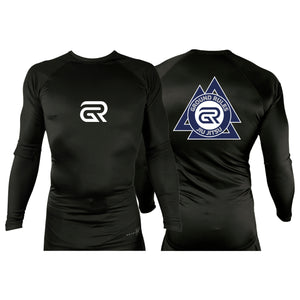 Ground Rules Jiu-Jitsu All Black Custom Rash Guards Long Sleeves #8056 A