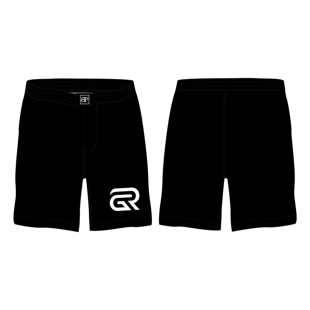 Ground Rules Jiu-Jitsu All Black Custom Shorts #8056 A