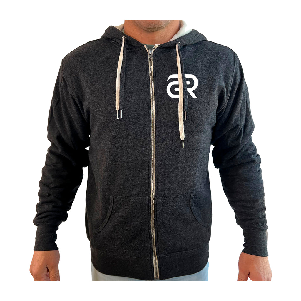 Ground Rules Jiu-Jitsu Academy Sherpa Lined Zip-Up Hoodie #8056 A