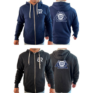Ground Rules Jiu-Jitsu Academy Sherpa Lined Zip-Up Hoodie #8056 A