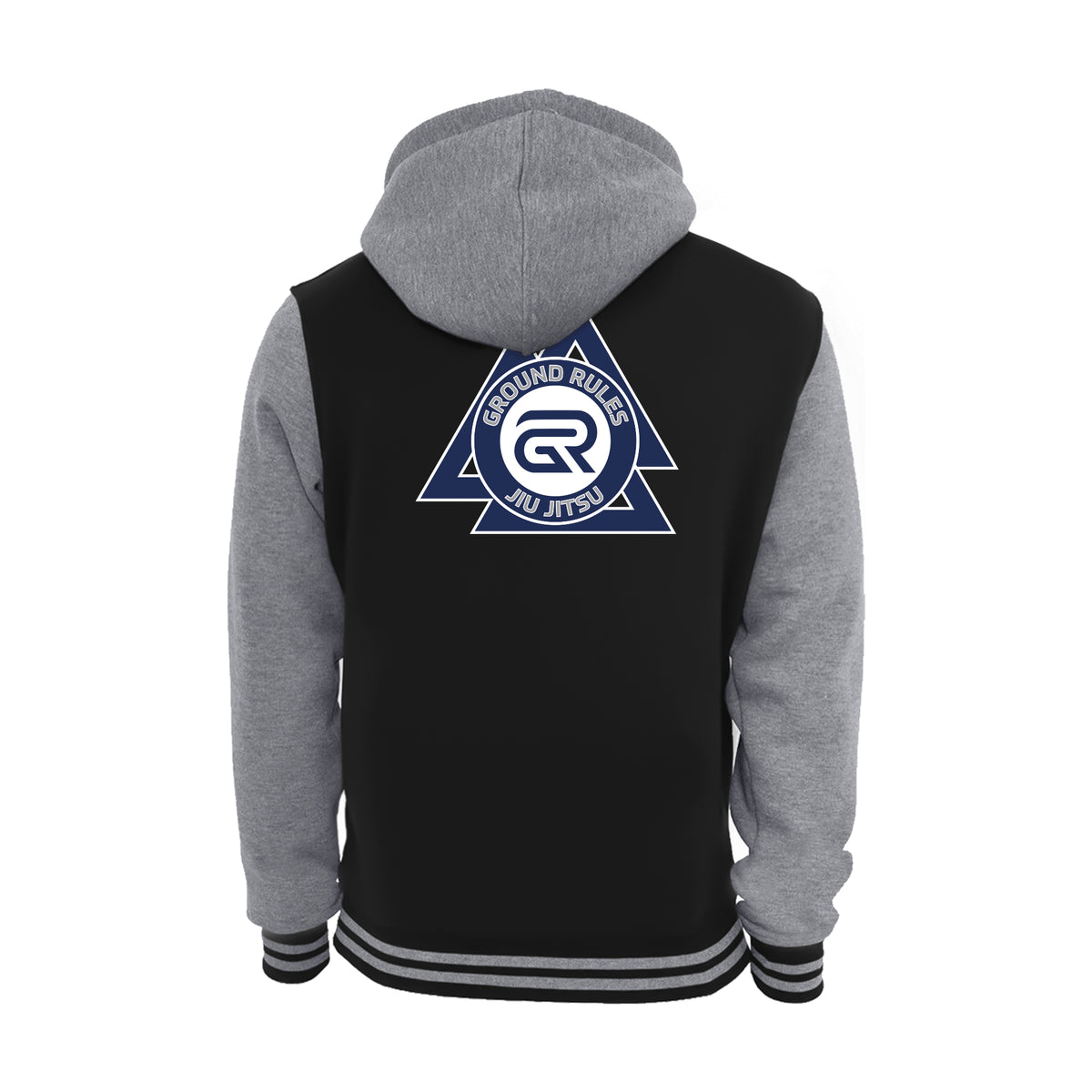 Ground Rules Jiu-Jitsu Academy Varsity Zip-Up Hoodies #8056 A