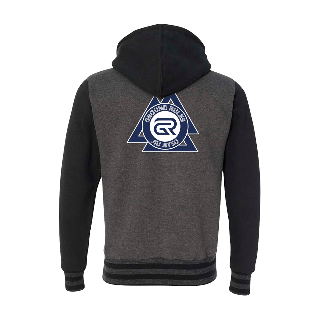 Ground Rules Jiu-Jitsu Academy Varsity Zip-Up Hoodies #8056 A