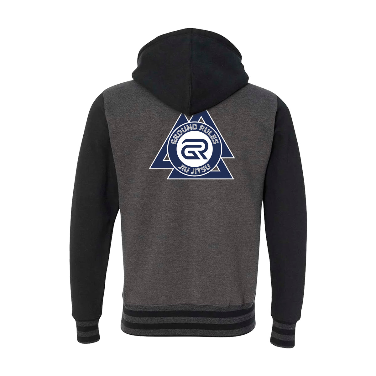 Ground Rules Jiu-Jitsu Academy Varsity Zip-Up Hoodies #8056 A