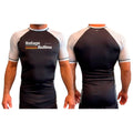 Refuge Jiu Jitsu All Black Ranked Short Sleeve Rash Guards #8057 G (RETRO LOGO)