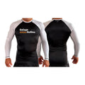 Refuge Jiu Jitsu All Black Ranked Long Sleeve Rash Guards #8057 G (RETRO LOGO)