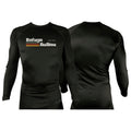 Refuge Jiu Jitsu All Black Custom Rash Guards Long Sleeves #8057 G (RETRO LOGO)
