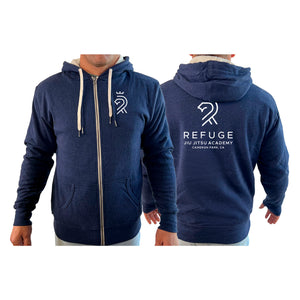Refuge Jiu Jitsu Academy Sherpa Lined Zip-Up Hoodie #8057 D