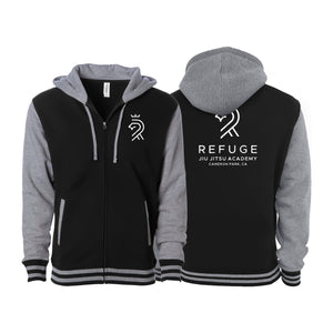 Refuge Jiu Jitsu Academy Varsity Zip-Up Hoodie #8057 D