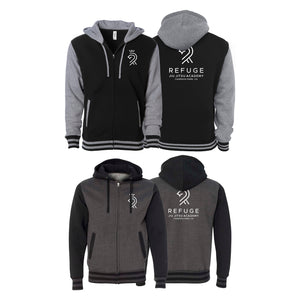 Refuge Jiu Jitsu Academy Varsity Zip-Up Hoodie #8057 D