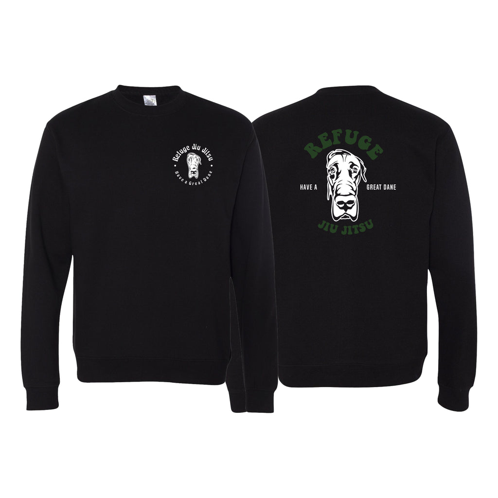 Refuge Jiu Jitsu Academy Crewneck Sweatshirt #8057 E (Great Dane)