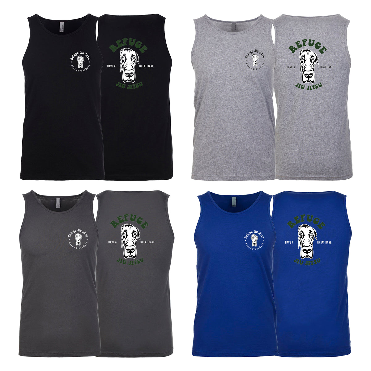Refuge Jiu Jitsu Next Level Tank Tops #8057 E (Great Dane)