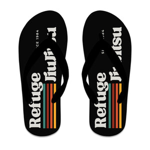 Refuge Jiu Jitsu Academy Flip Flops #8057 G (RETRO LOGO)