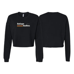 Refuge Jiu Jitsu Women's Cropped Crewneck Sweatshirt #8057 G (RETRO LOGO)