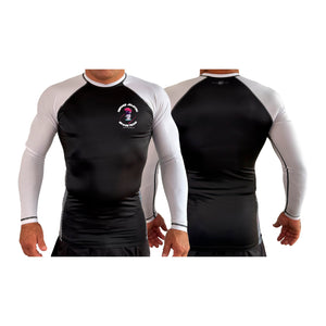 Refuge Jiu Jitsu All Black Ranked Long Sleeve Rash Guards #8057 J