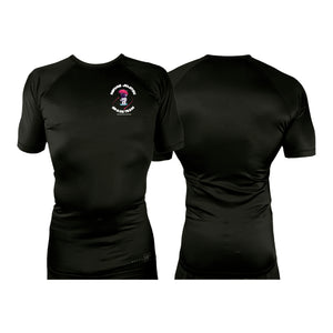 Refuge Jiu Jitsu All Black Custom Rash Guards Short Sleeves #8057 J