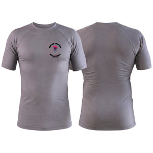 Refuge Jiu Jitsu Gray Custom Rash Guards Short Sleeve #8057 J