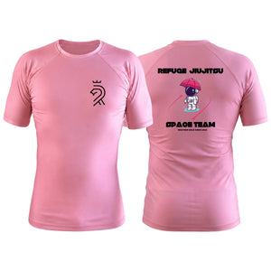 Refuge Jiu Jitsu Pink Custom Rash Guards Short Sleeve #8057 K