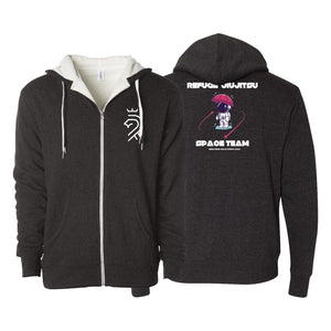 Refuge Jiu Jitsu Academy Sherpa Lined Zip-Up Hoodie #8057 K