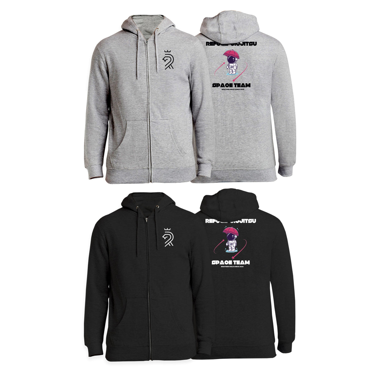 Refuge Jiu Jitsu Academy Zip-Up Hoodies #8057 K