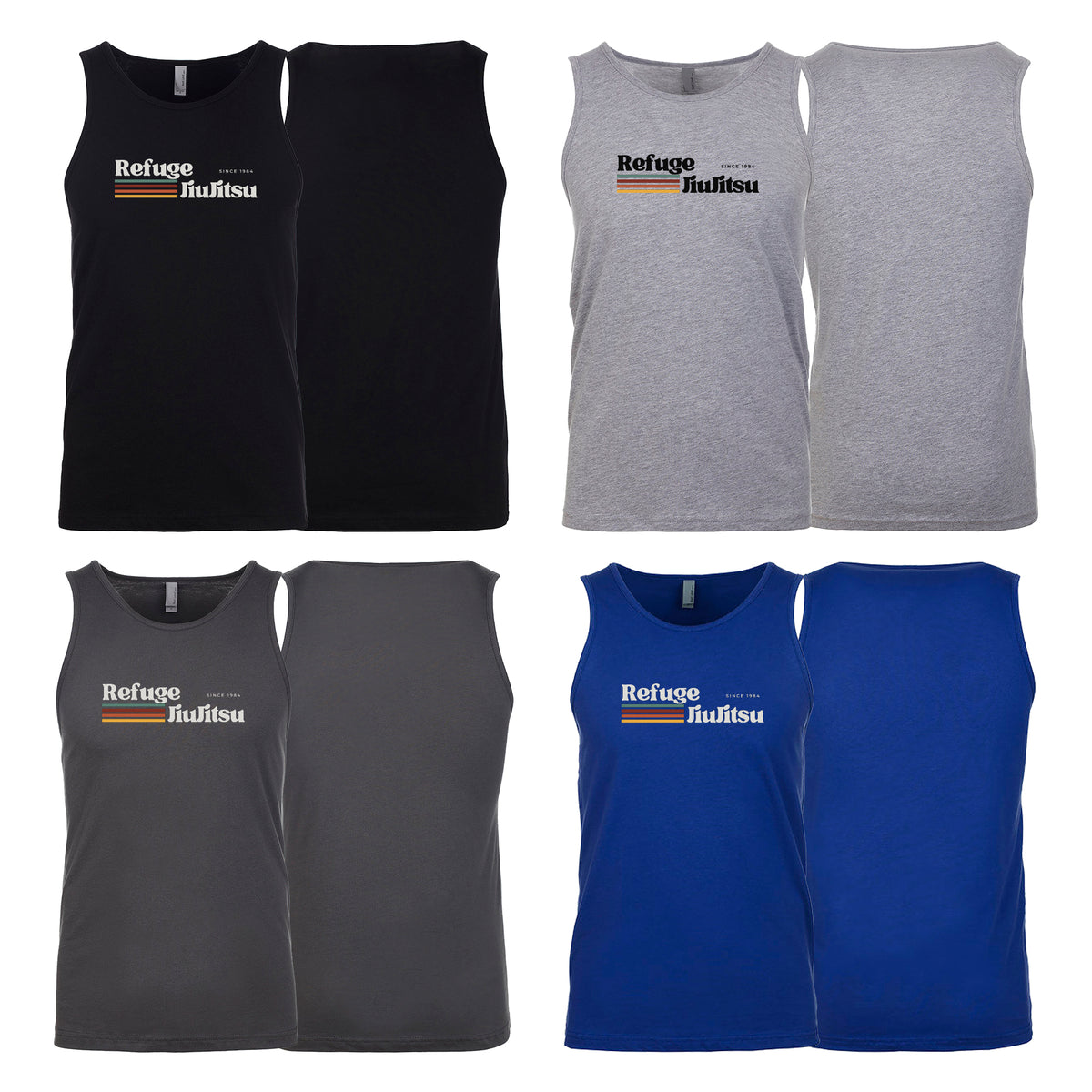 Refuge Jiu Jitsu Next Level Tank Tops #8057 G (RETRO LOGO)
