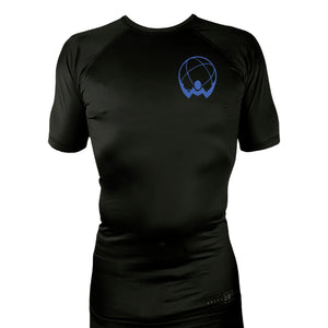 Atlas Jiu Jitsu All Black Custom Rash Guards Short Sleeves #8058 A