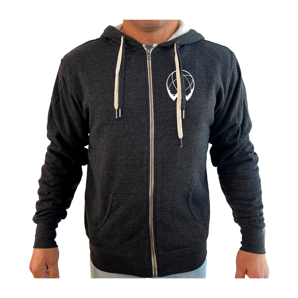 Atlas Jiu Jitsu Academy Sherpa Lined Zip-Up Hoodie #8058 A