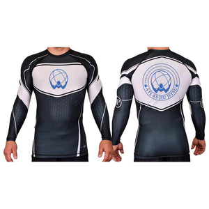Atlas Jiu Jitsu Academy Rash Guards Black/White #8058 A