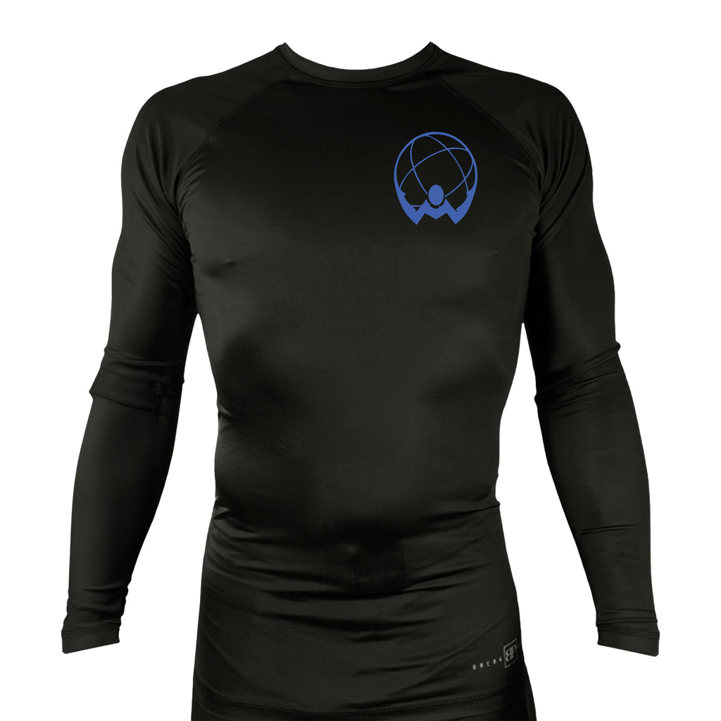 Atlas Jiu Jitsu All Black Custom Rash Guards Long Sleeves #8058 A