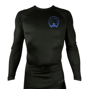 Atlas Jiu Jitsu All Black Custom Rash Guards Long Sleeves #8058 A