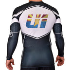 Undisputed South Academy Rash Guards Black/White #8059 A