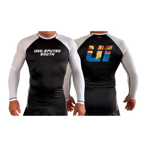 Undisputed South All Black Ranked Long Sleeve Rash Guards #8059 A