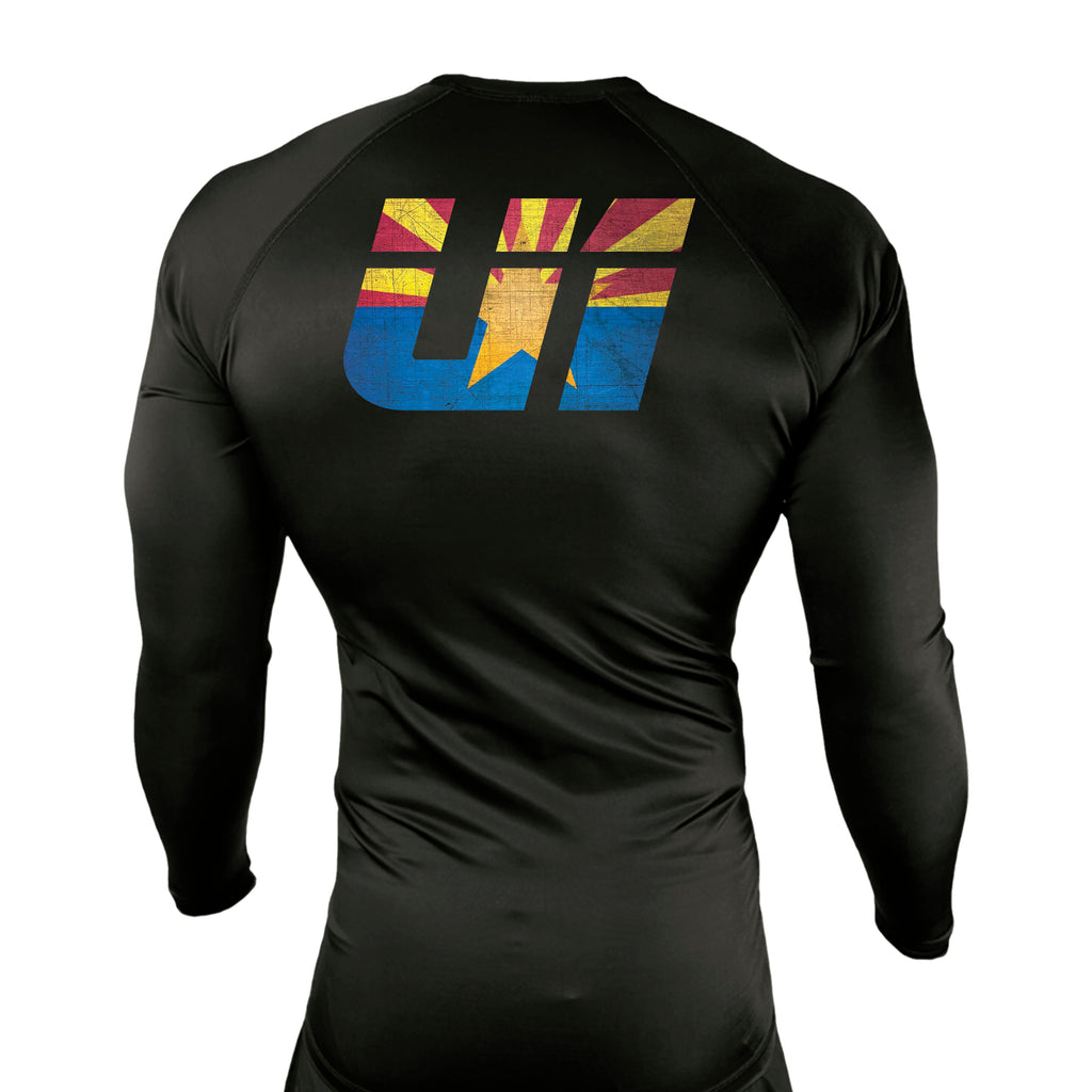 Undisputed South All Black Custom Rash Guards Long Sleeves #8059 A