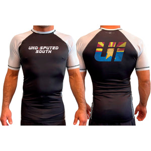 Undisputed South All Black Ranked Short Sleeve Rash Guards #8059 A