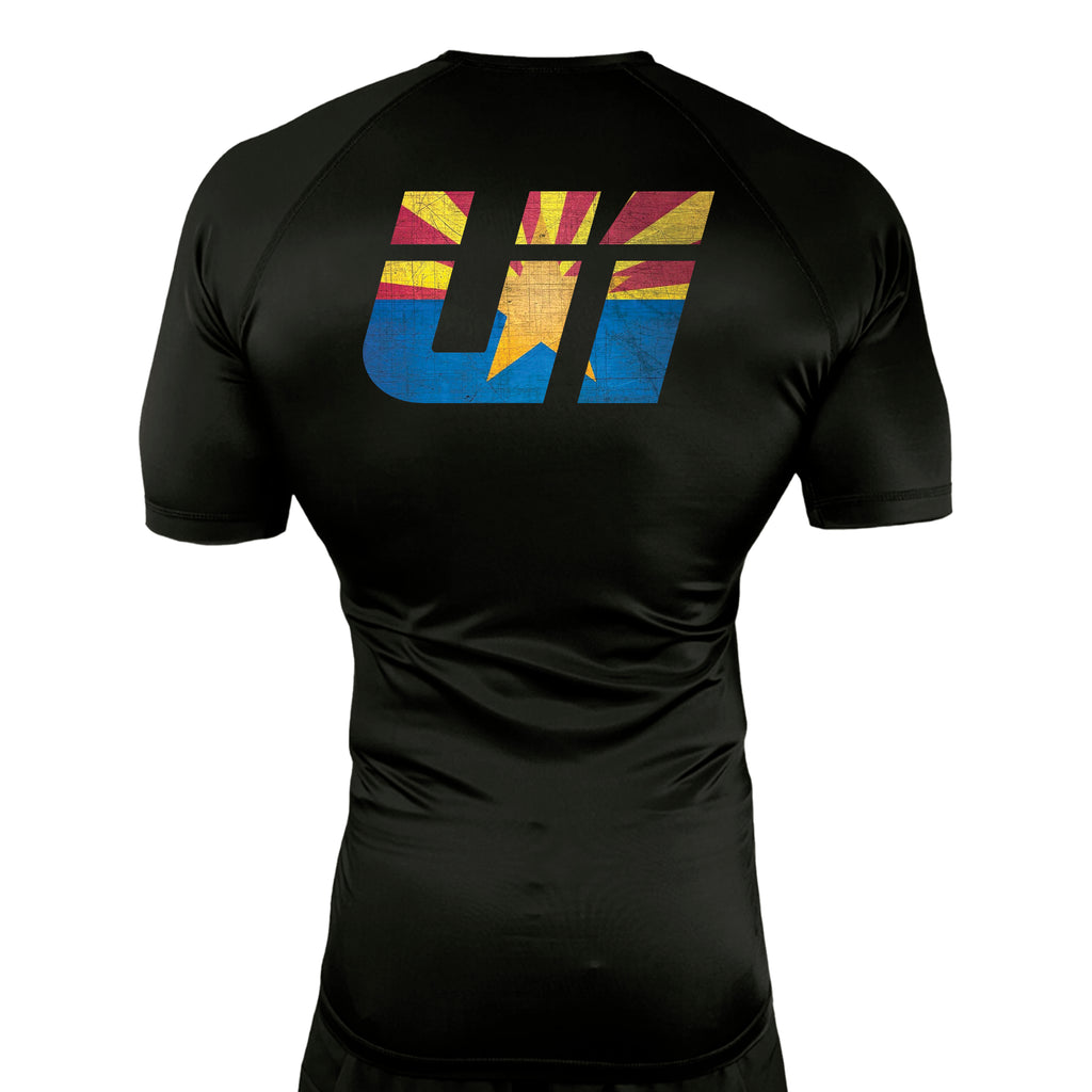 Undisputed South All Black Custom Rash Guards Short Sleeves #8059 A