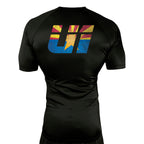 Undisputed South All Black Custom Rash Guards Short Sleeves #8059 A