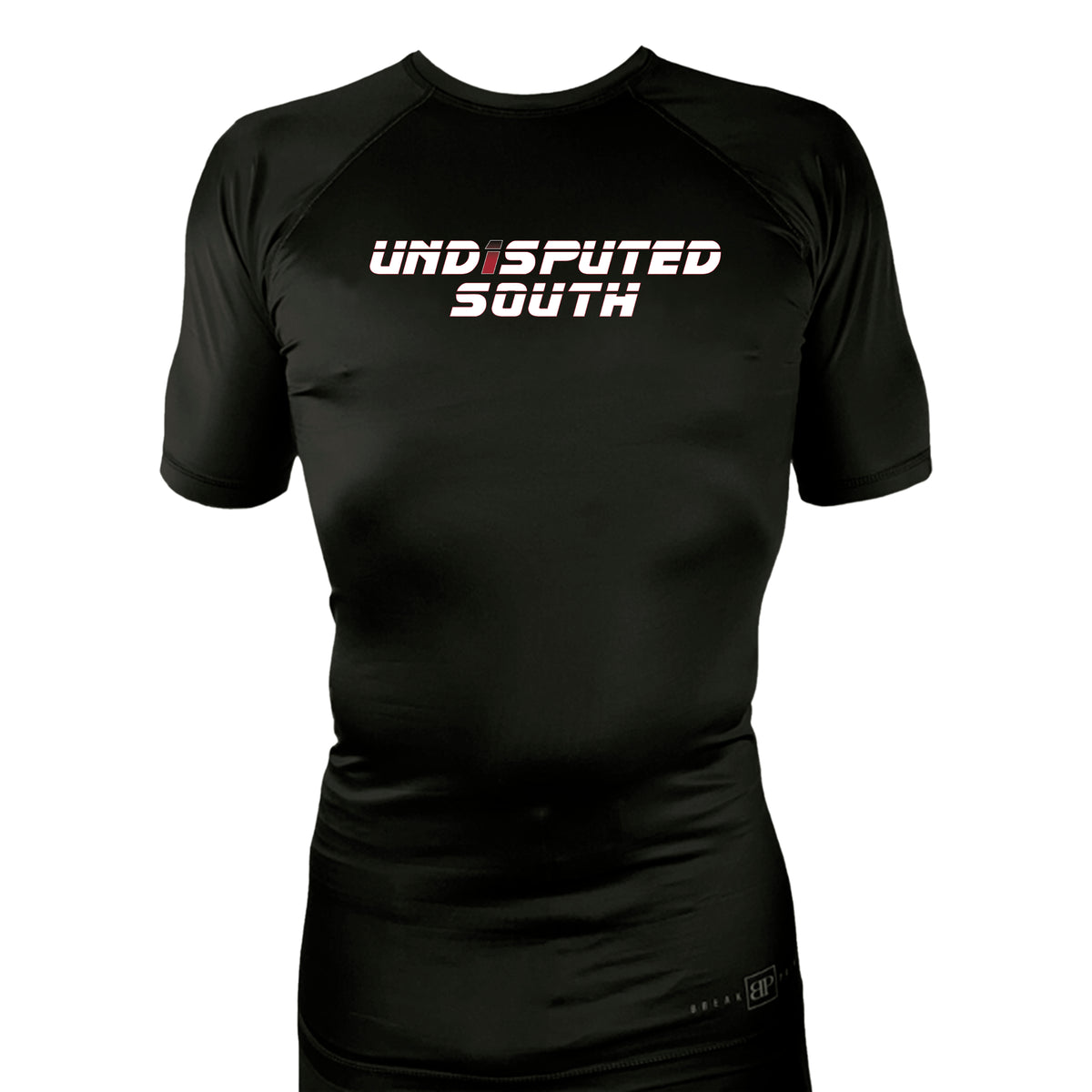 Undisputed South All Black Custom Rash Guards Short Sleeves #8059 A